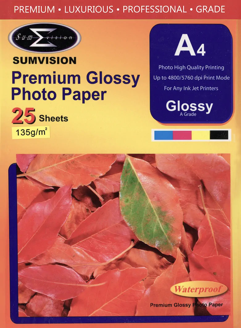 135gm Gloss A4 Photo Paper 25pk