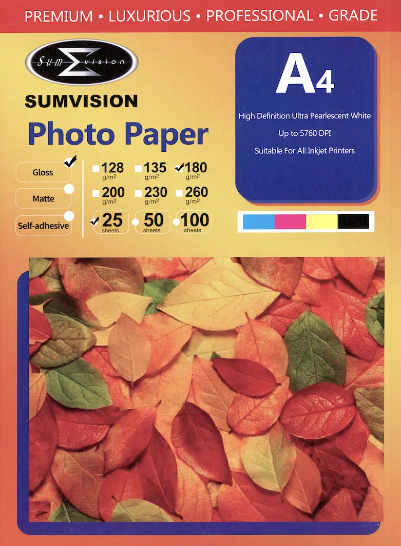 180gm Gloss A4 Photo Paper 25pk