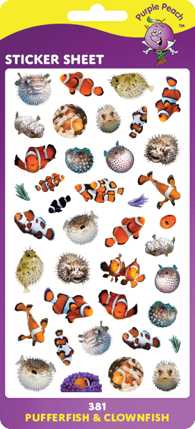 381 Pufferfish & Clownfish Stickers