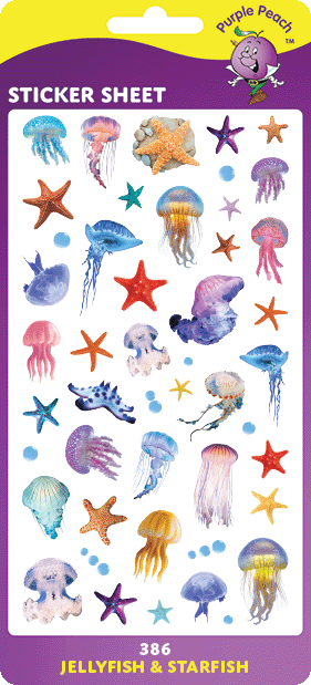 386 Jellyfish & Starfish Stickers