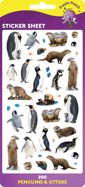 390 Penguins & Otters Stickers