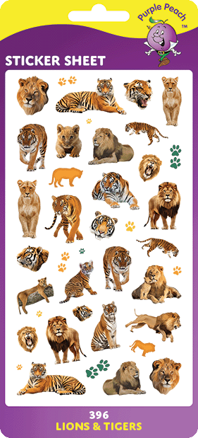 396 Lions & Tigers Stickers