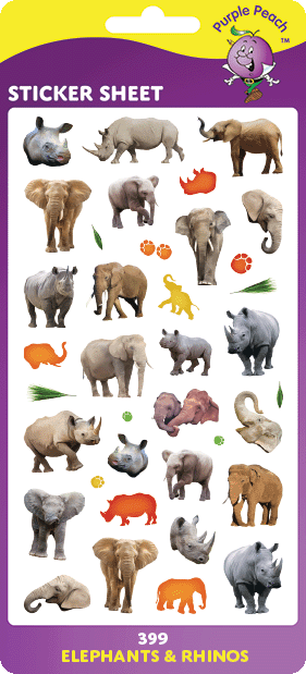 399 Elephants & Rhinos Stickers