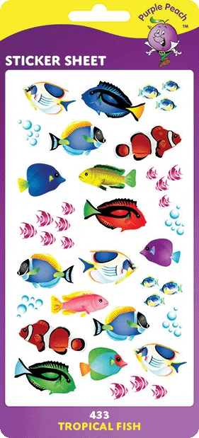 433 Tropical Fish Stickers
