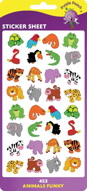 453 Animals Funky Stickers