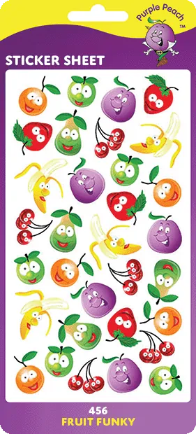 456 Fruit Funky Stickers