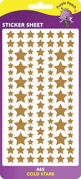 465 Gold Stars Stickers
