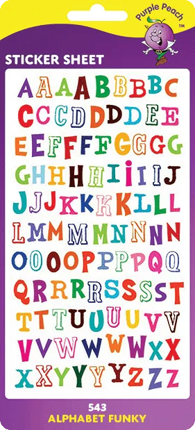 543 Alphabet Funky Stickers