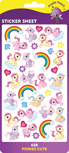 628 Ponies Cute Stickers