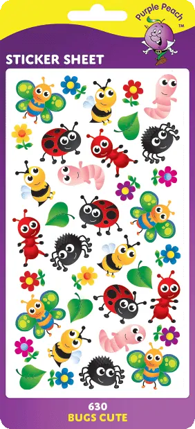630 Bugs Cute Stickers