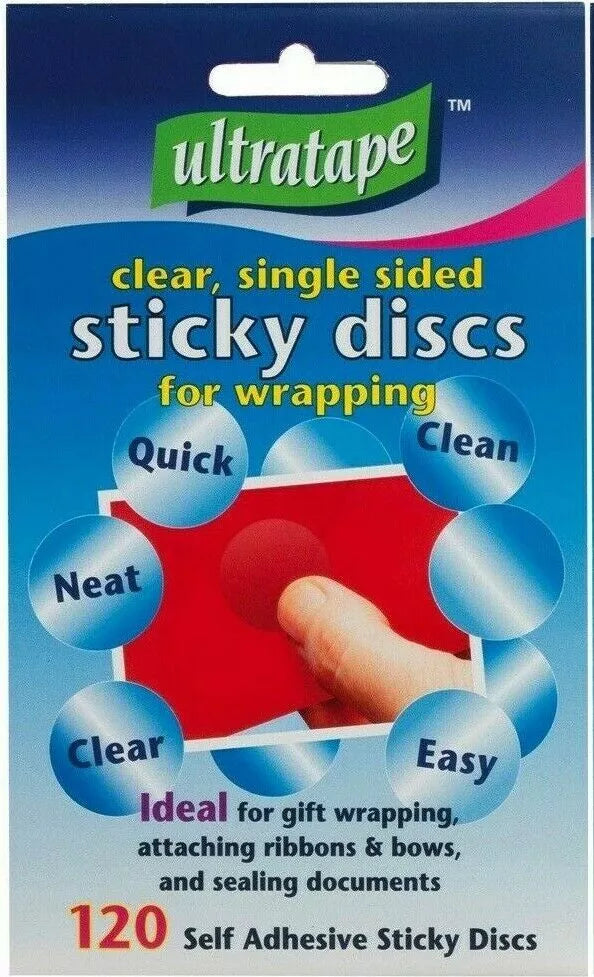 Sticker Disks Ultratape Clear Sticky Discs